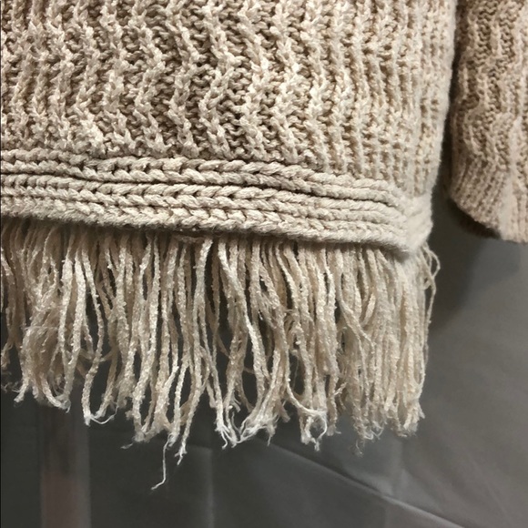J. Jill Oatmeal Fringe Sweater Tunic - Picture 10 of 11